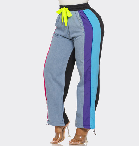 Color Black Jogger with Adjustable Ankles