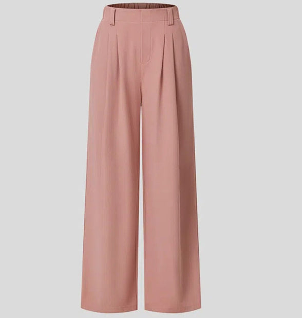 Waffle Textured Wide-Leg Pants