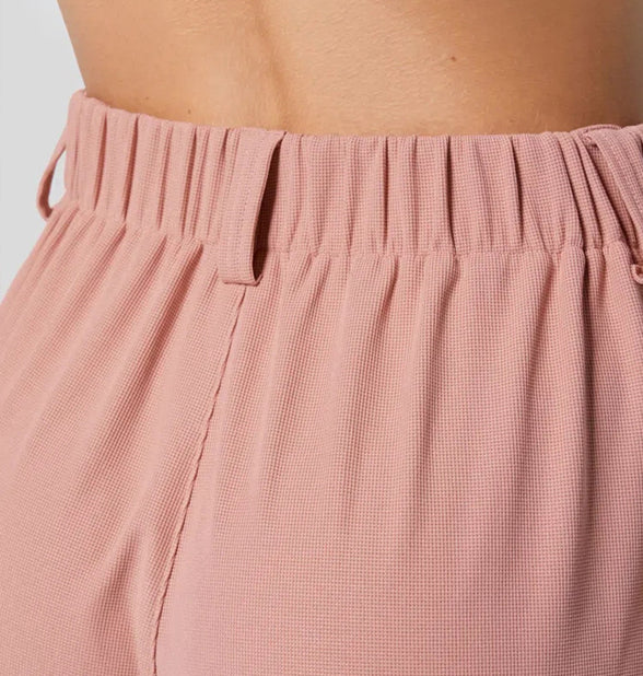 Waffle Textured Wide-Leg Pants