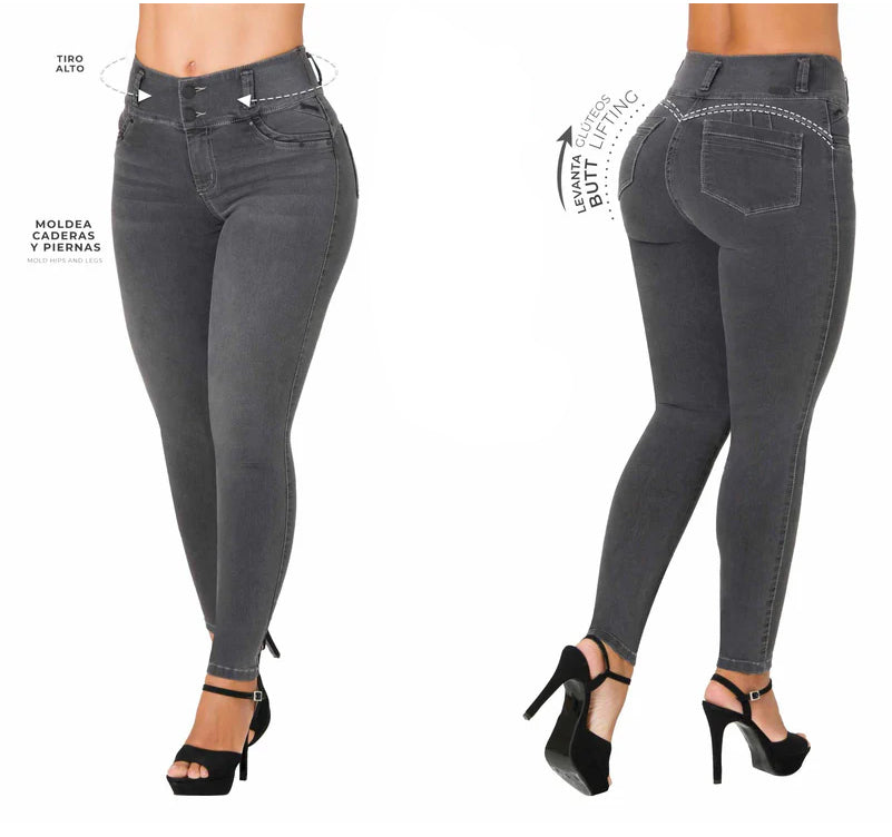 Smoke Colombian Butt Lift Charcoal Jeans