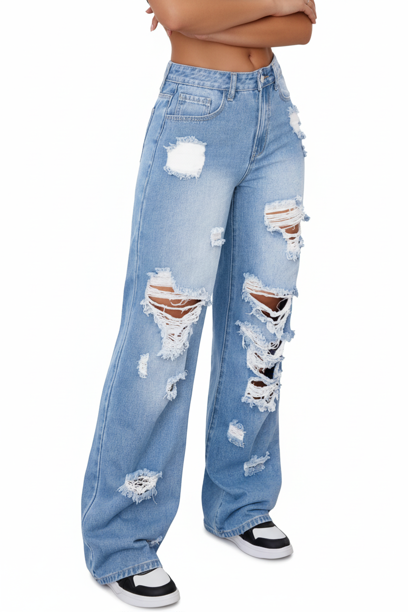 Distressed Baggy Jeans — Relaxed Fit, Street-Ready