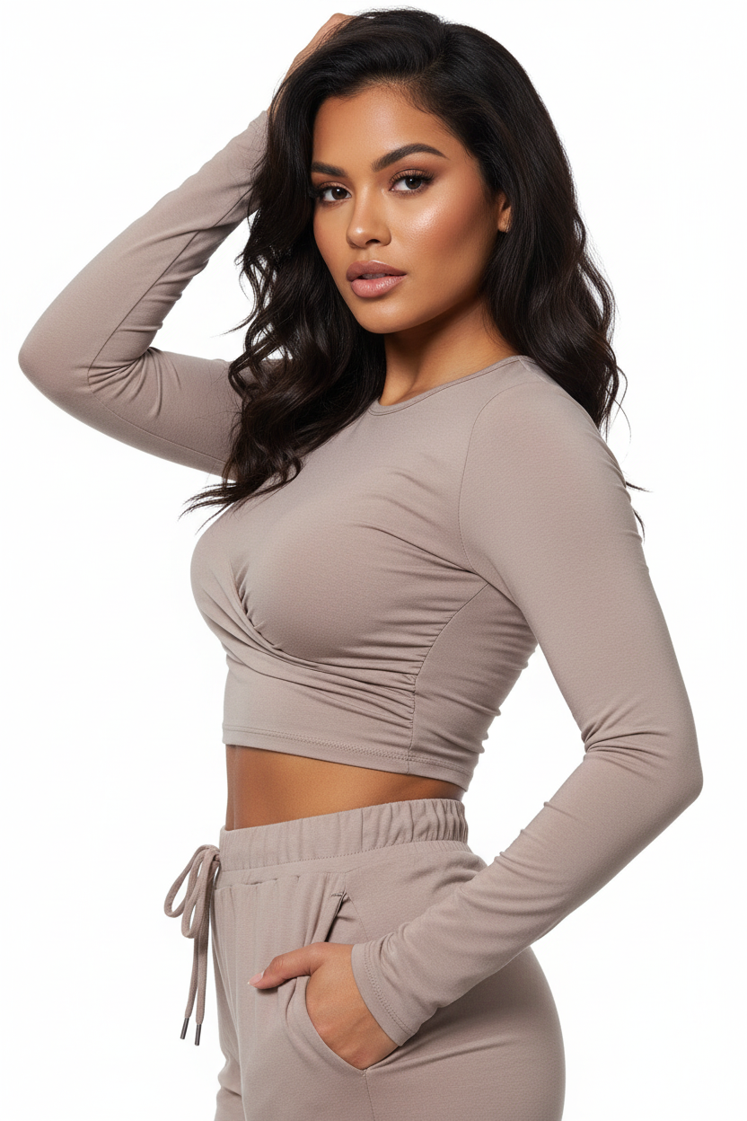 Crossover Front Top — Wrap-Style, Flattering V-Neckline