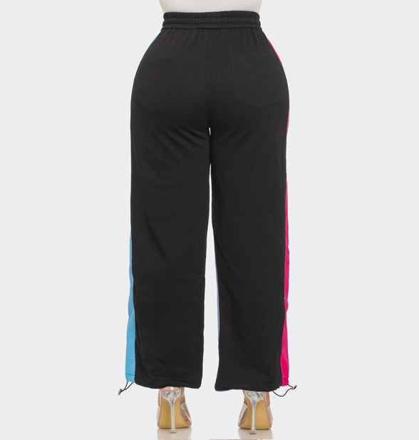 Color Black Jogger with Adjustable Ankles