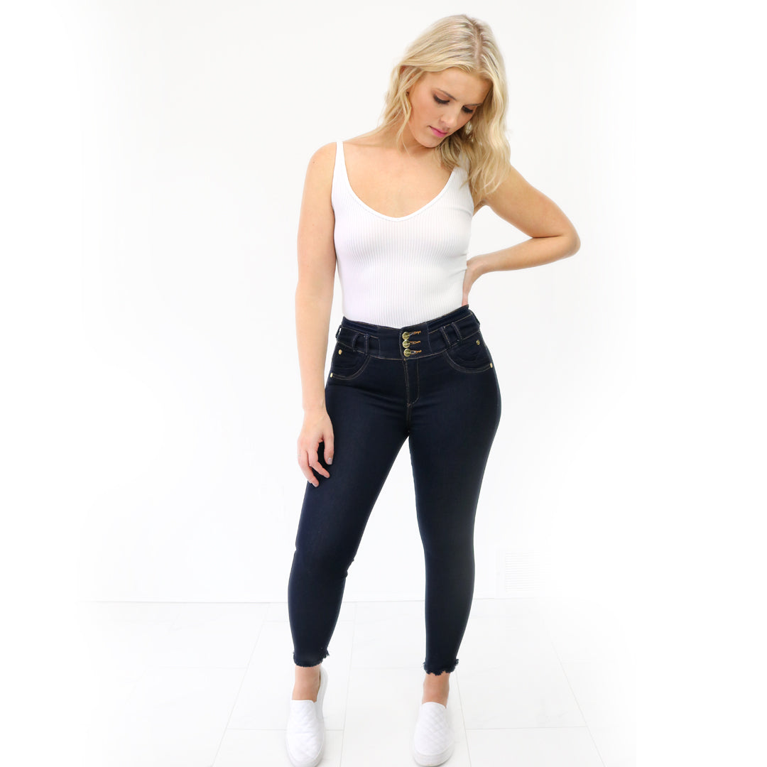 Deep Blue Colombian Butt-Lift Jeans