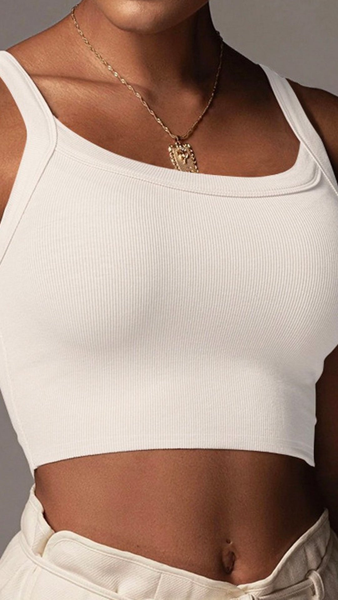 Tight Fit Knit Crop Tank Top