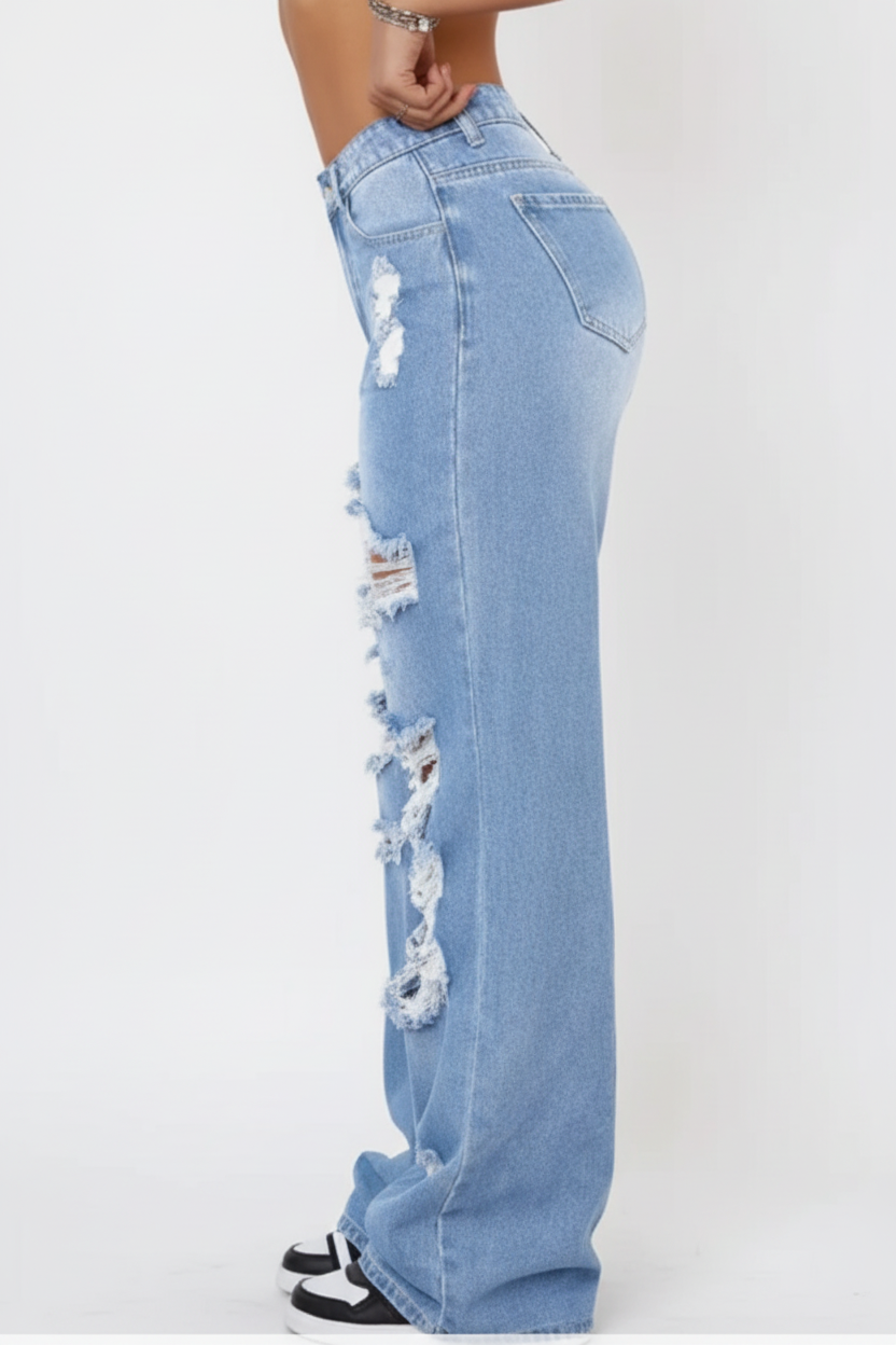 Distressed Baggy Jeans — Relaxed Fit, Street-Ready